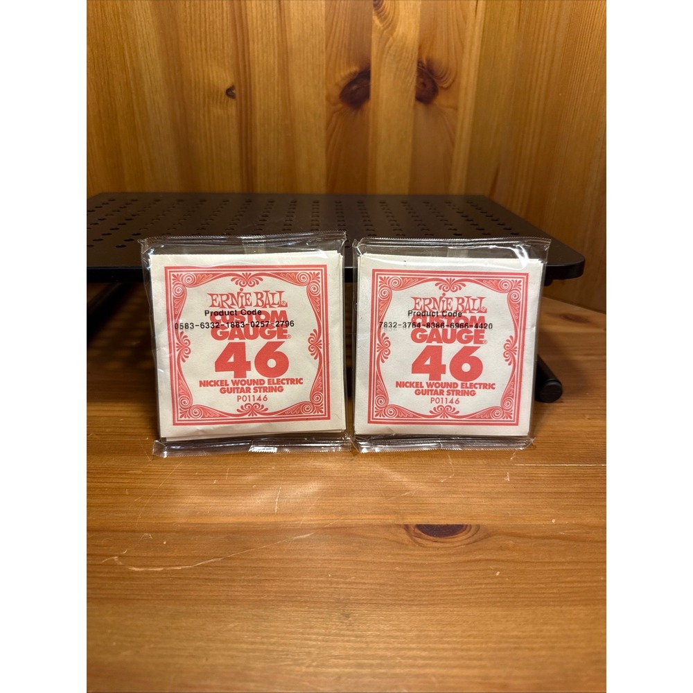 Lot of 2 Ernie Ball Custom Gauge 46 Nickel Wound Electric Guitar Strings P01146